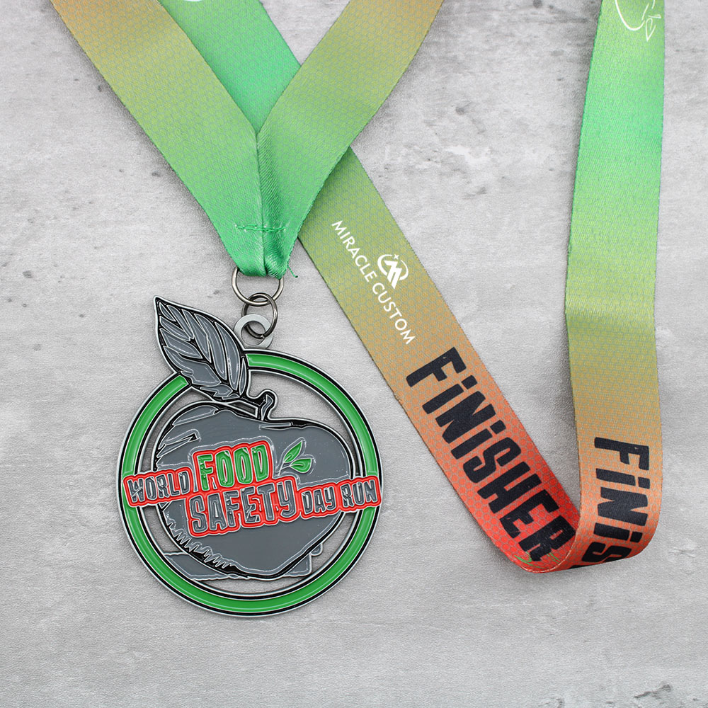 Custom World Food Safety Day Run 2019 Race Medals