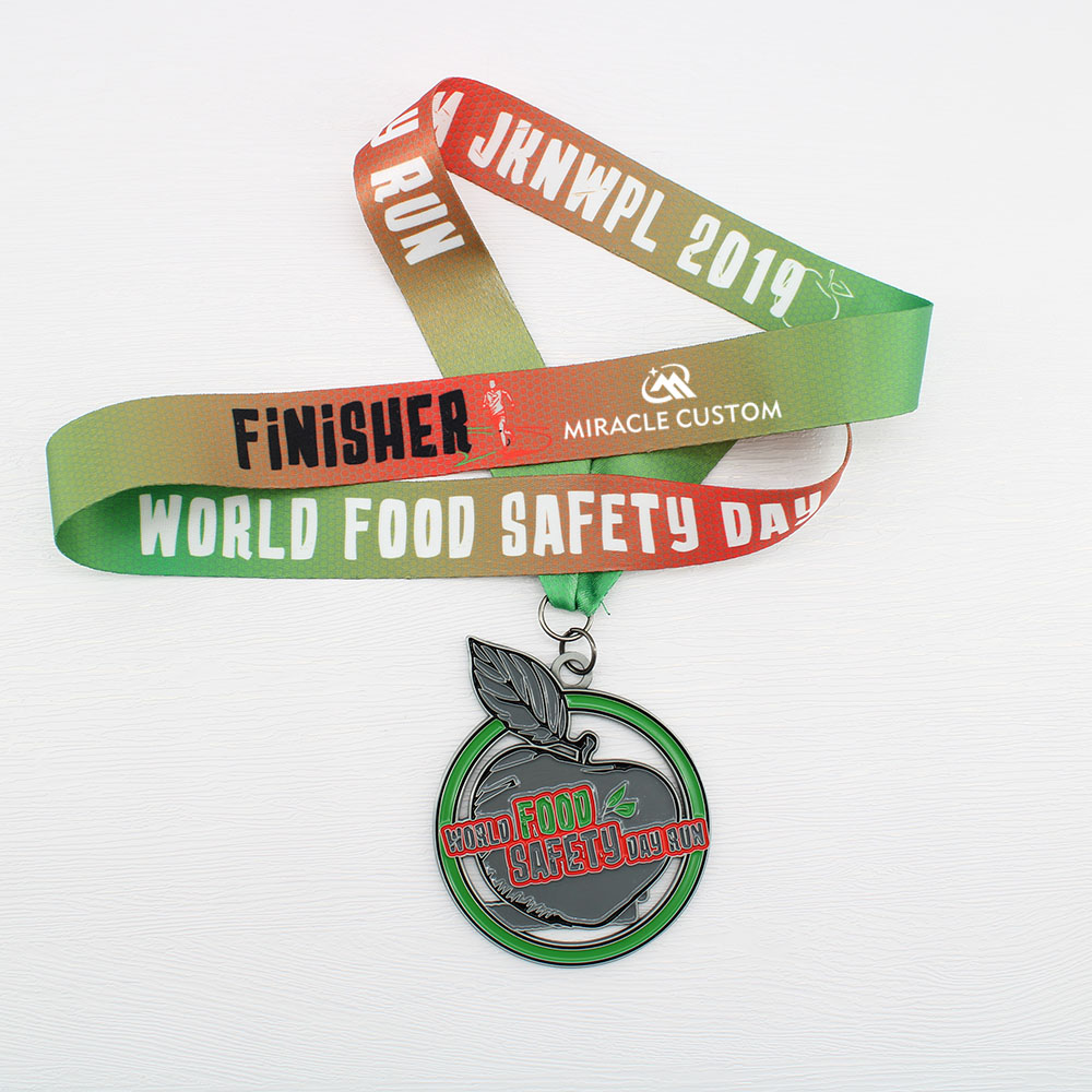 Custom World Food Safety Day Run 2019 Race Medals