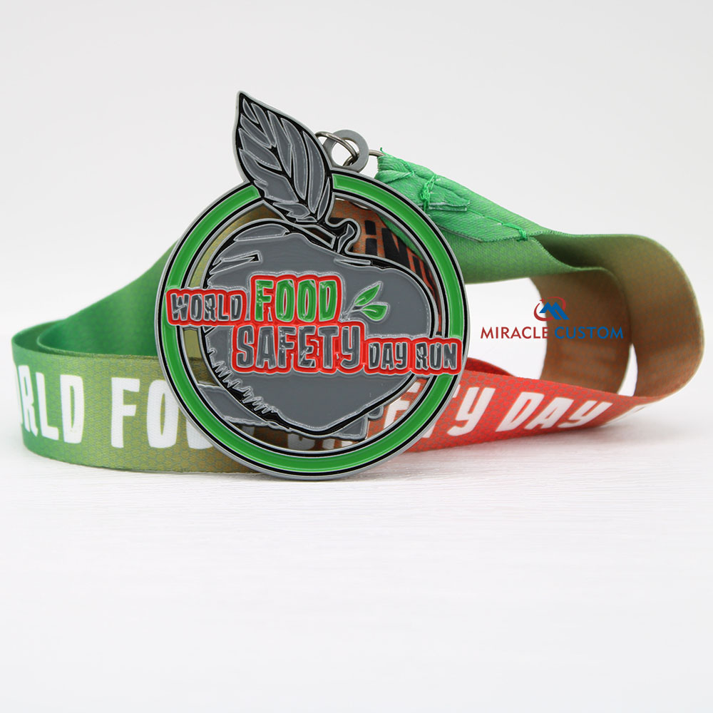 Custom World Food Safety Day Run 2019 Race Medals