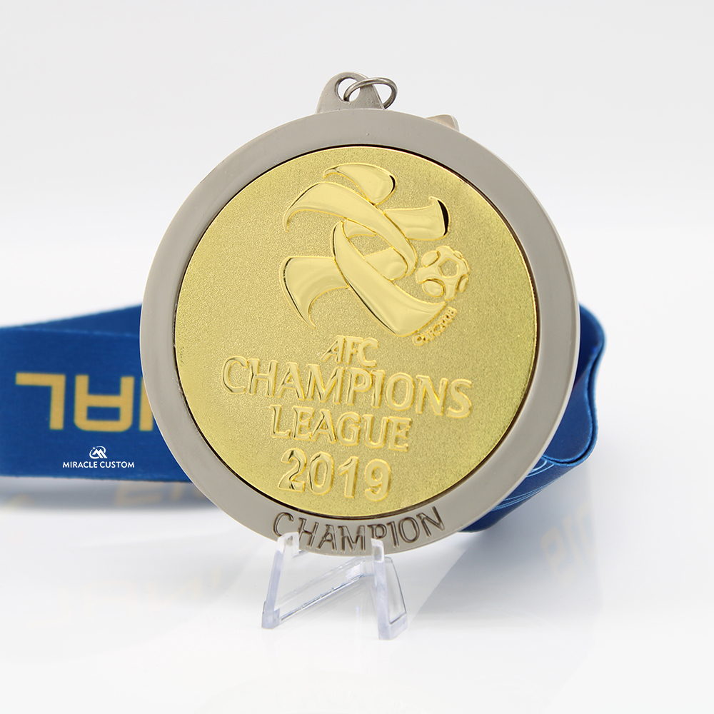 afc champions league 2019 football medals with velvet box