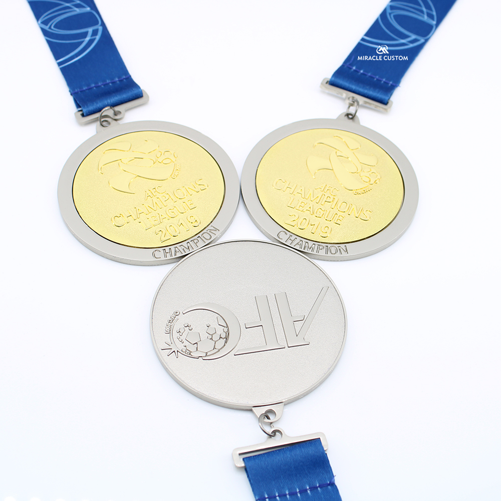 afc champions league 2019 football medals with velvet box