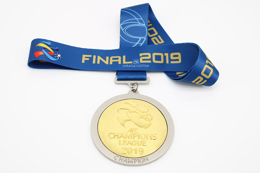 afc champions league 2019 football medals with velvet box