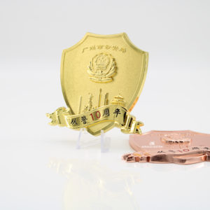 Custom 3D Commemorative medal with shiny finish
