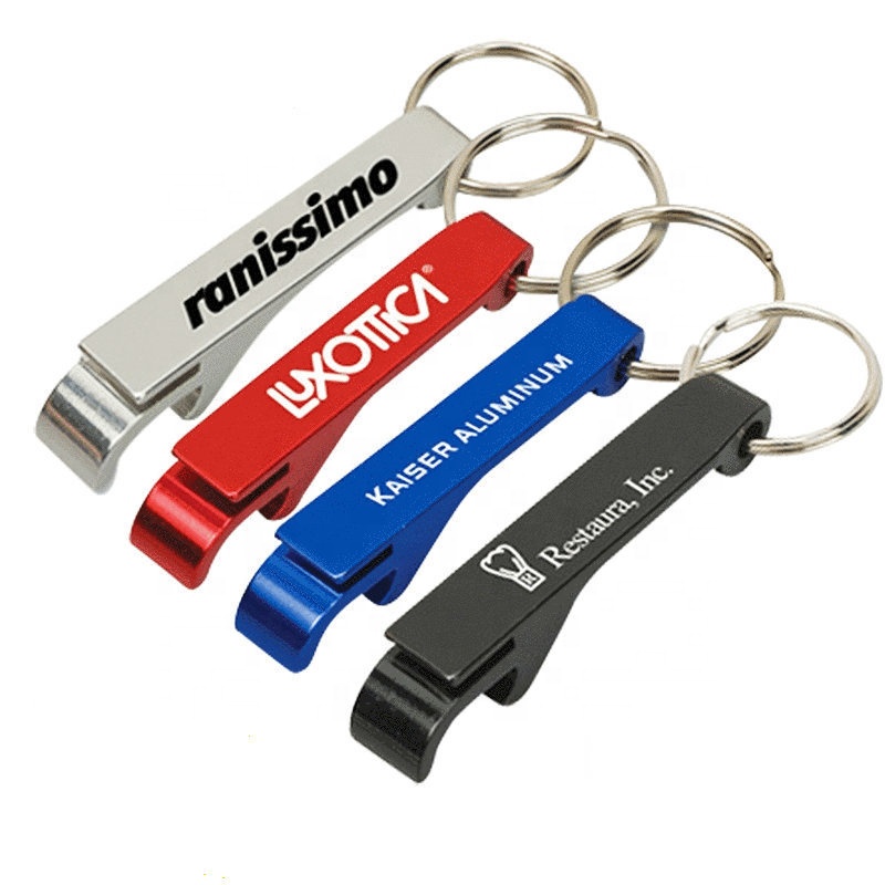 wholesale aluminum keychain bottle opener laser logo