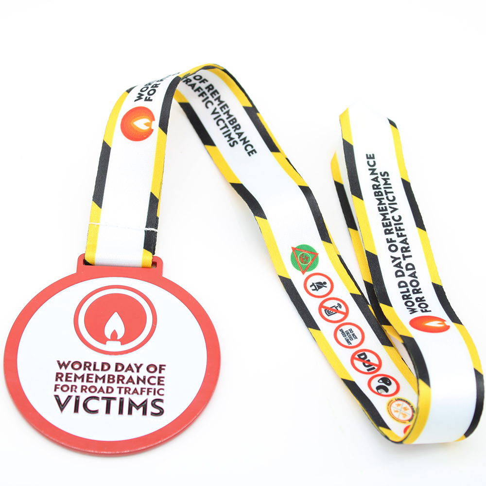 custom charity fun run medals world day of remembrance for road traffic victims