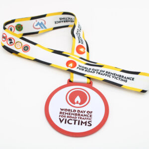 custom charity fun run medals world day of remembrance for road traffic victims