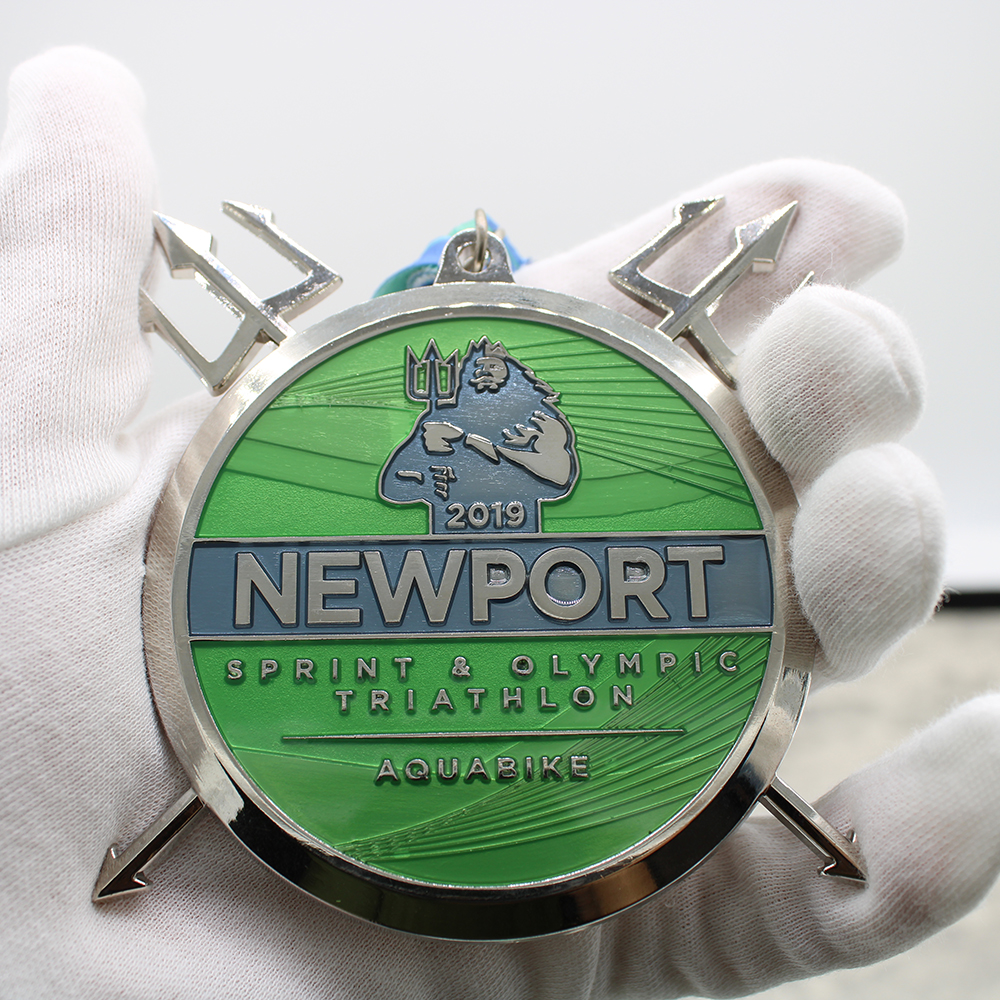 custom sprint olympic triathlon newport sports medals