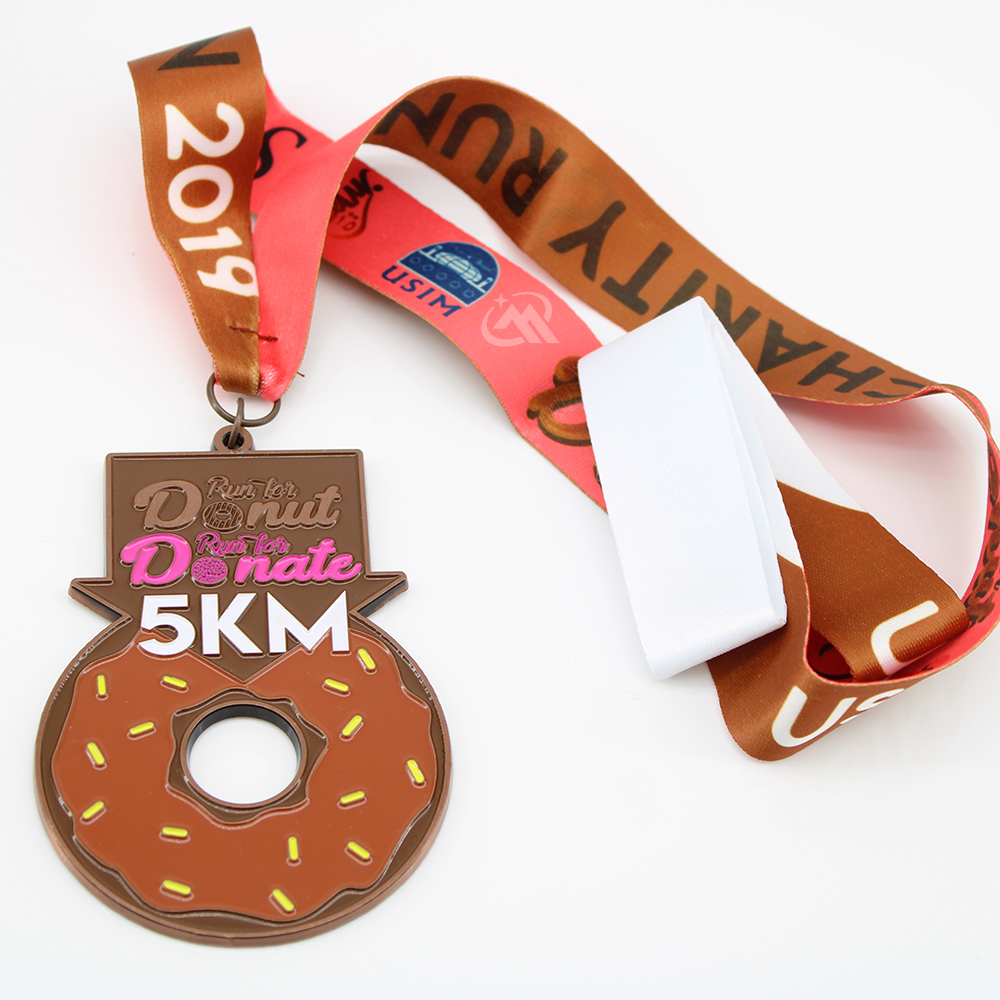 Custom Run for Donuts 5k fun run medals