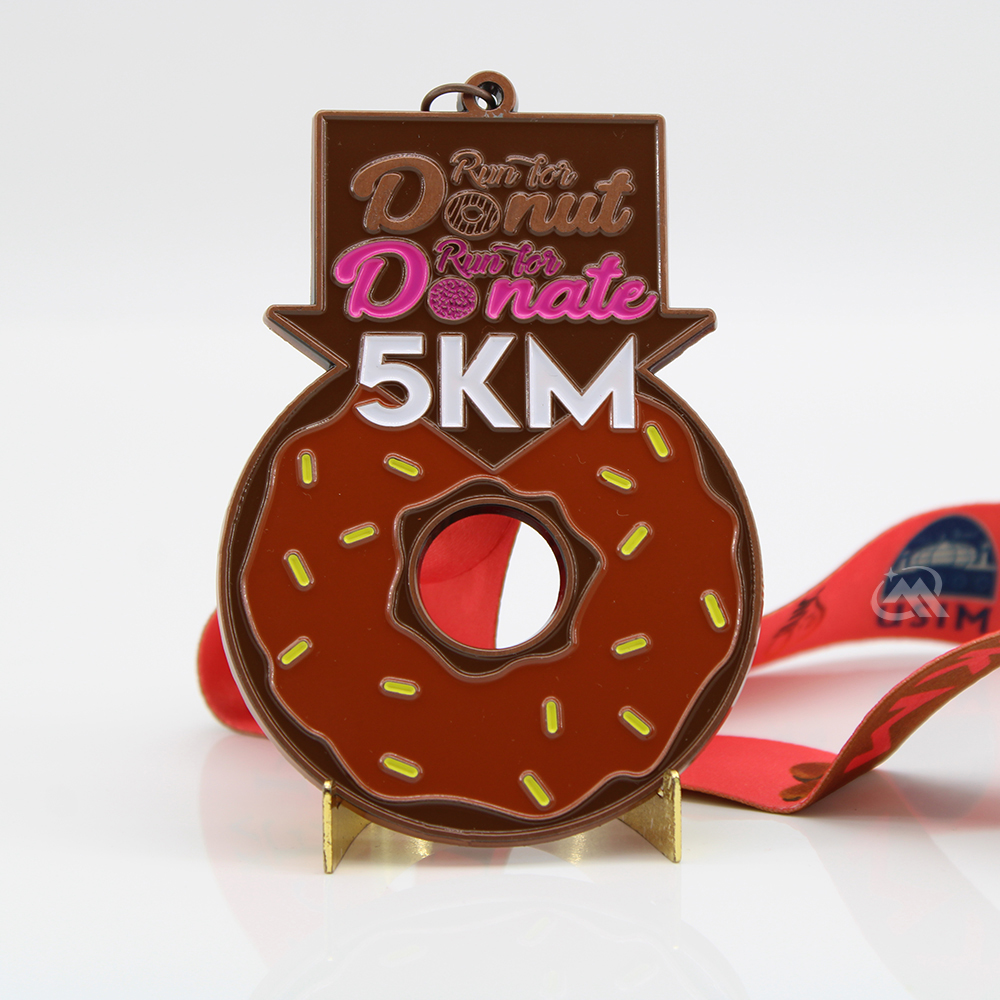 Custom Run for Donuts 5k fun run medals