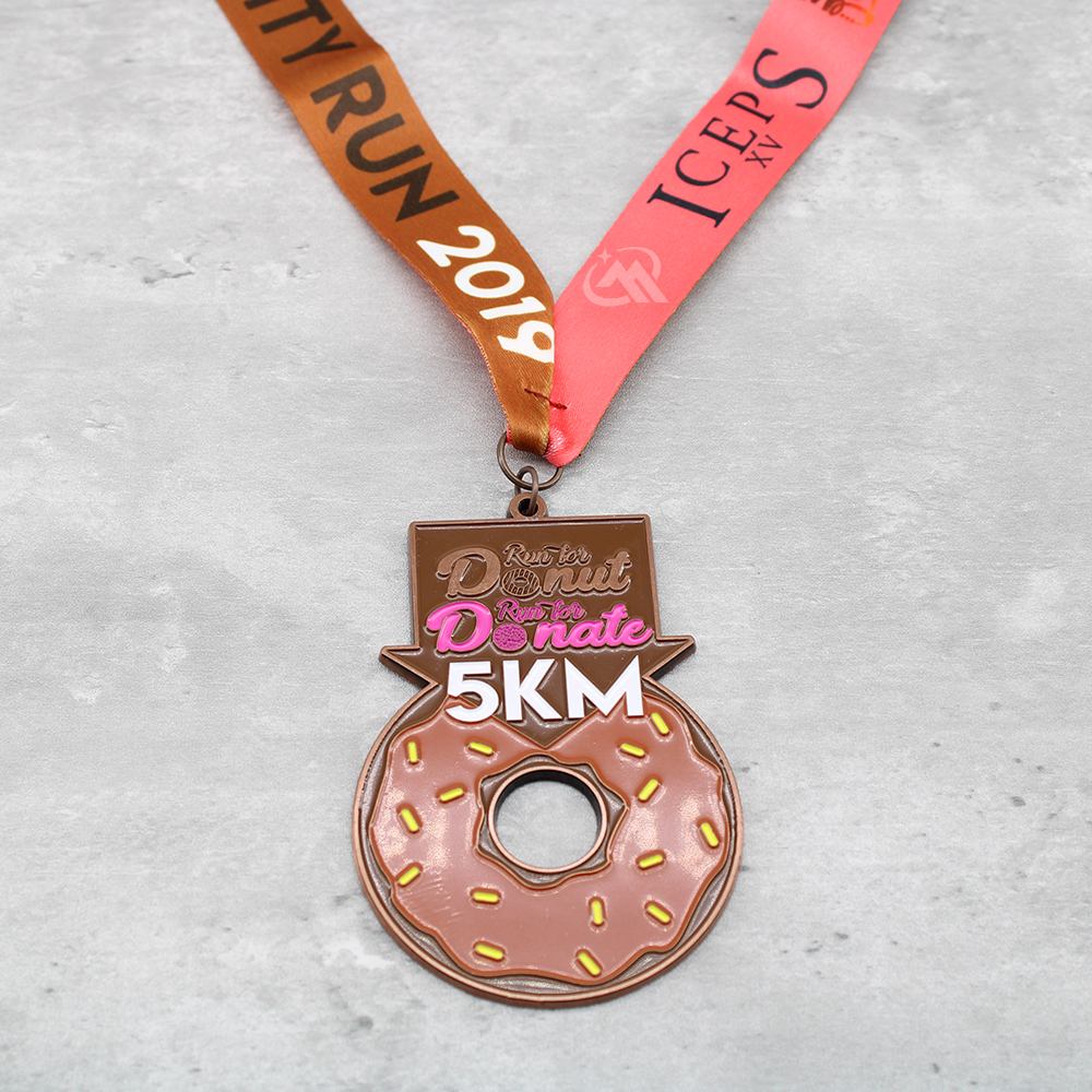 Custom Run for Donuts 5k fun run medals