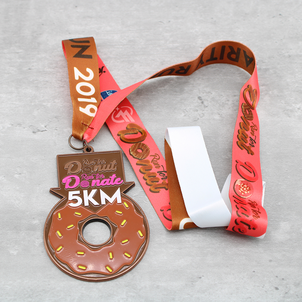 Custom Run for Donuts 5k fun run medals