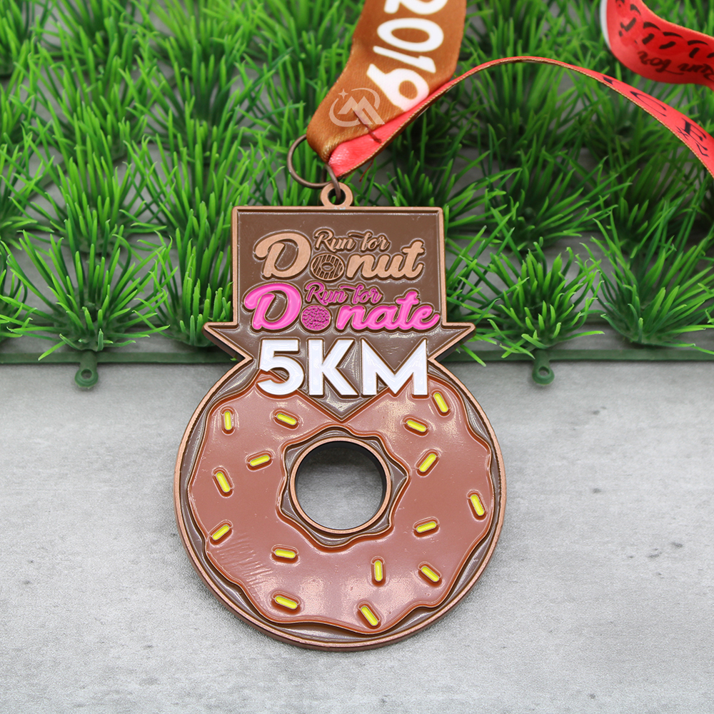 Custom Run for Donuts 5k fun run medals