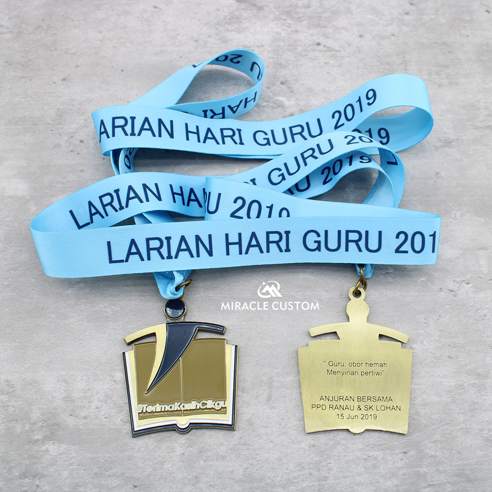 Custom Teachers Day Virtual Run Medals