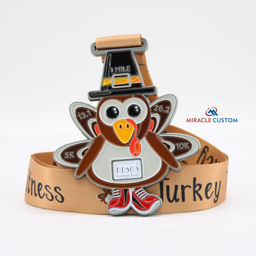 Custom Turkey Trot Awards Race Medals