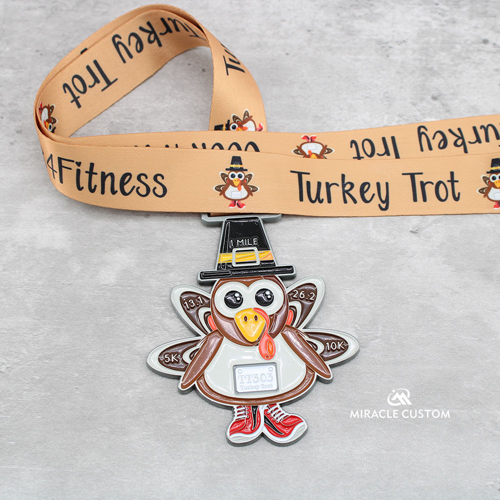 Custom Turkey Trot Awards Race Medals