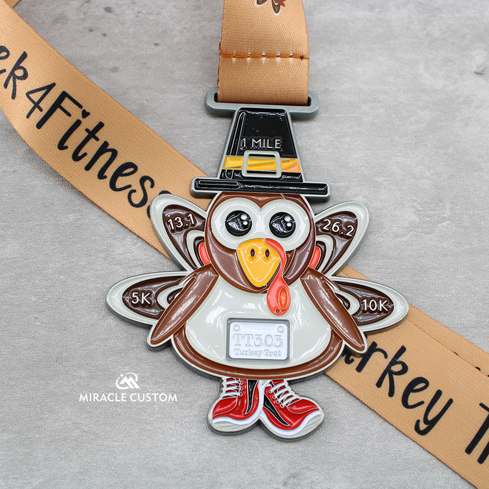 Custom Turkey Trot Awards Race Medals