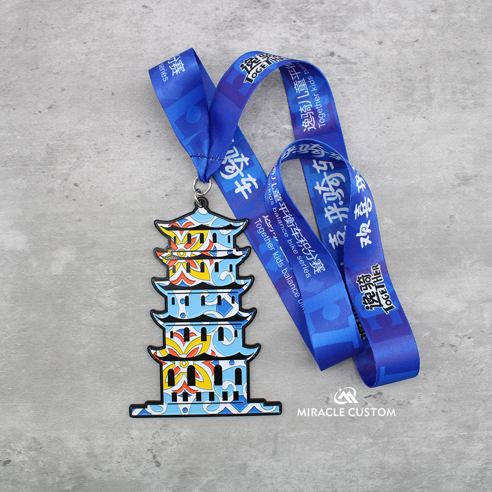 Custom together kids balance bike race medals