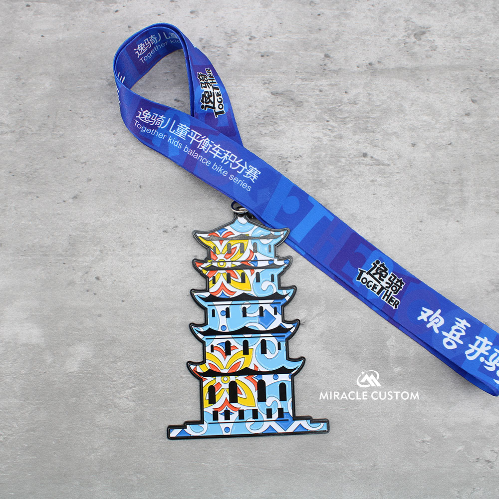 Custom together kids balance bike race medals