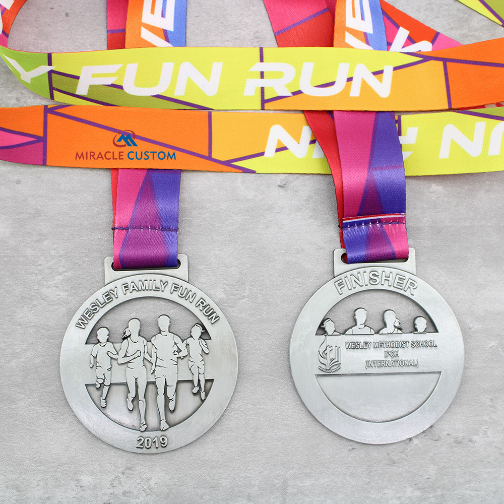 Custom Wesley Family Fun Run Medals