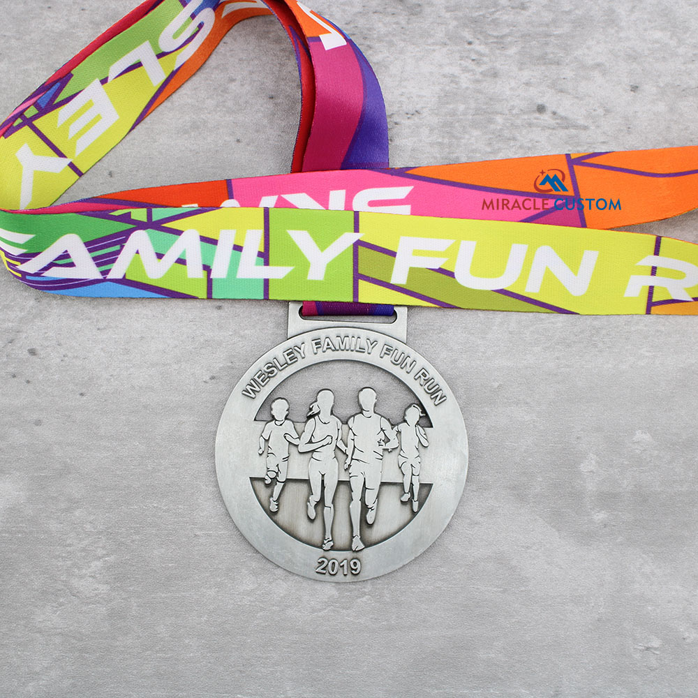Custom Wesley Family Fun Run Medals