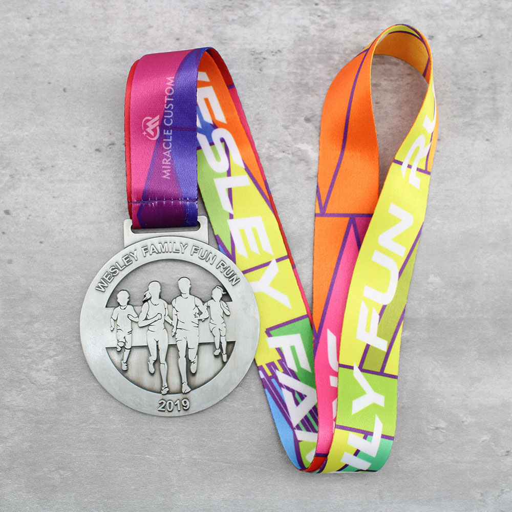 Custom Wesley Family Fun Run Medals