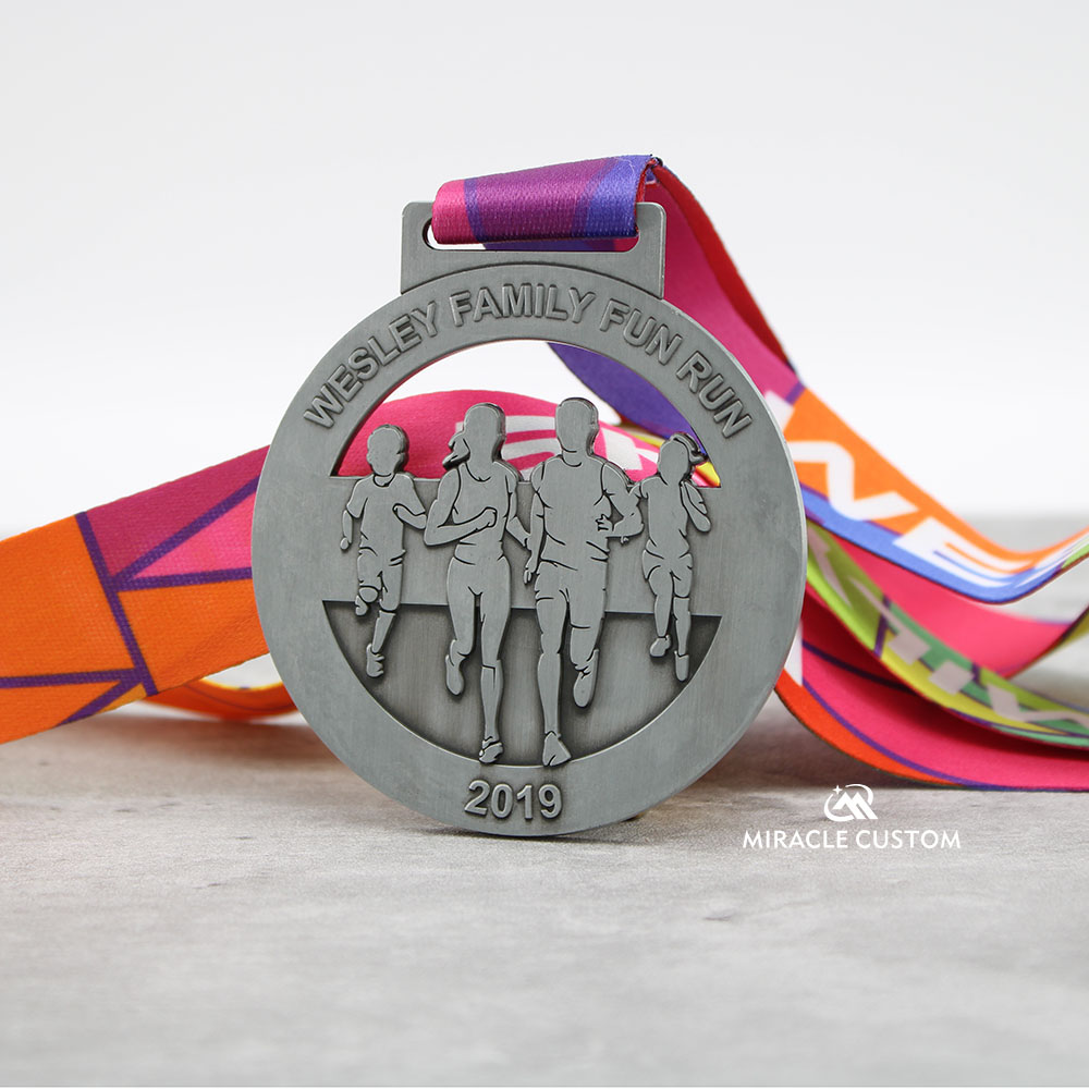 Custom Wesley Family Fun Run Medals