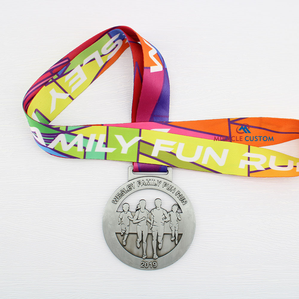 Custom Wesley Family Fun Run Medals