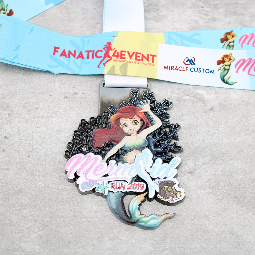 Custom Mermaid Run 2019 Race Medals