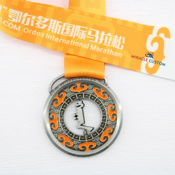 Custom Ordos International Marathon Spin Medals