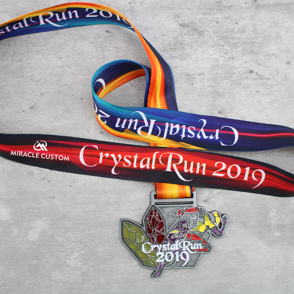 Custom Crystal Run 2019 Charity Running Event Medals