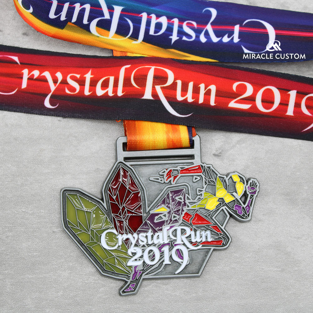 Custom Crystal Run 2019 Charity Running Event Medals