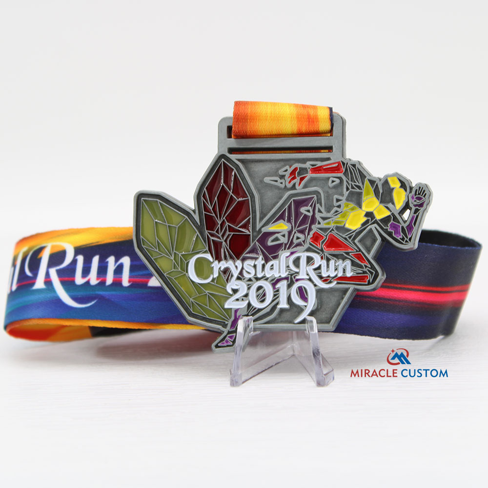Custom Crystal Run 2019 Charity Running Event Medals
