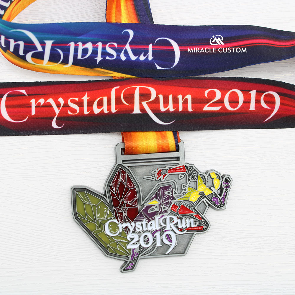 Custom Crystal Run 2019 Charity Running Event Medals