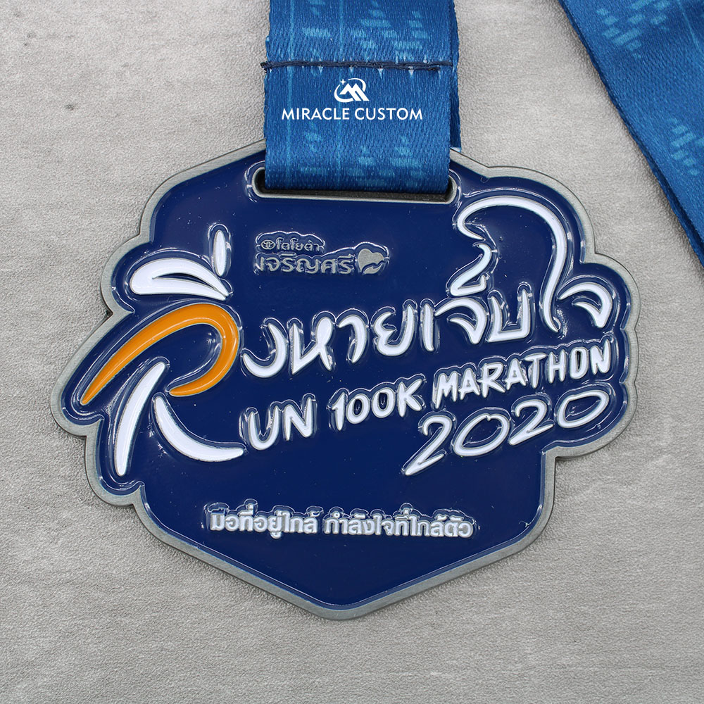 Custom Thailand Running 100K Marathon Medals