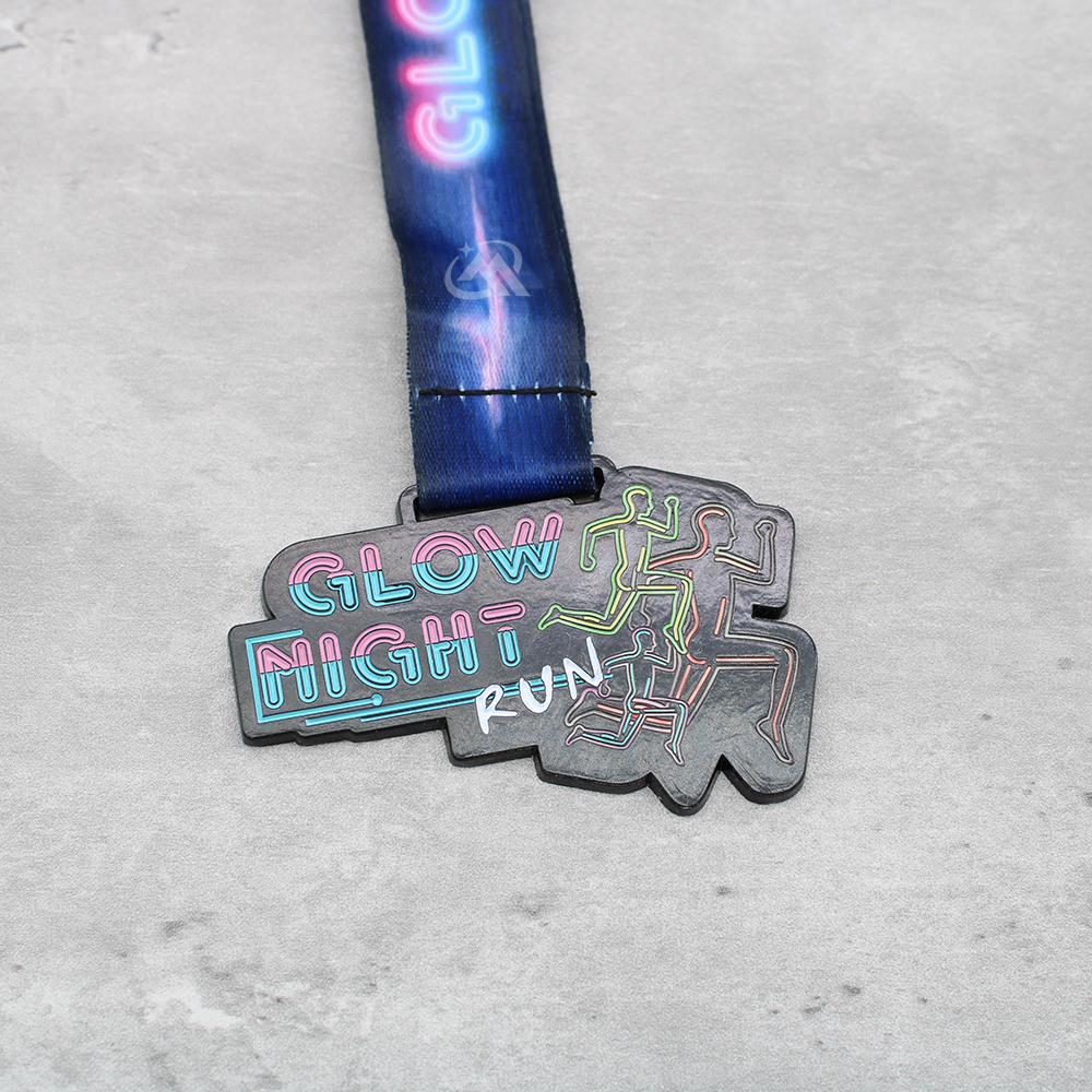 Custom Glow in the dark race medals - miraclecustom.com