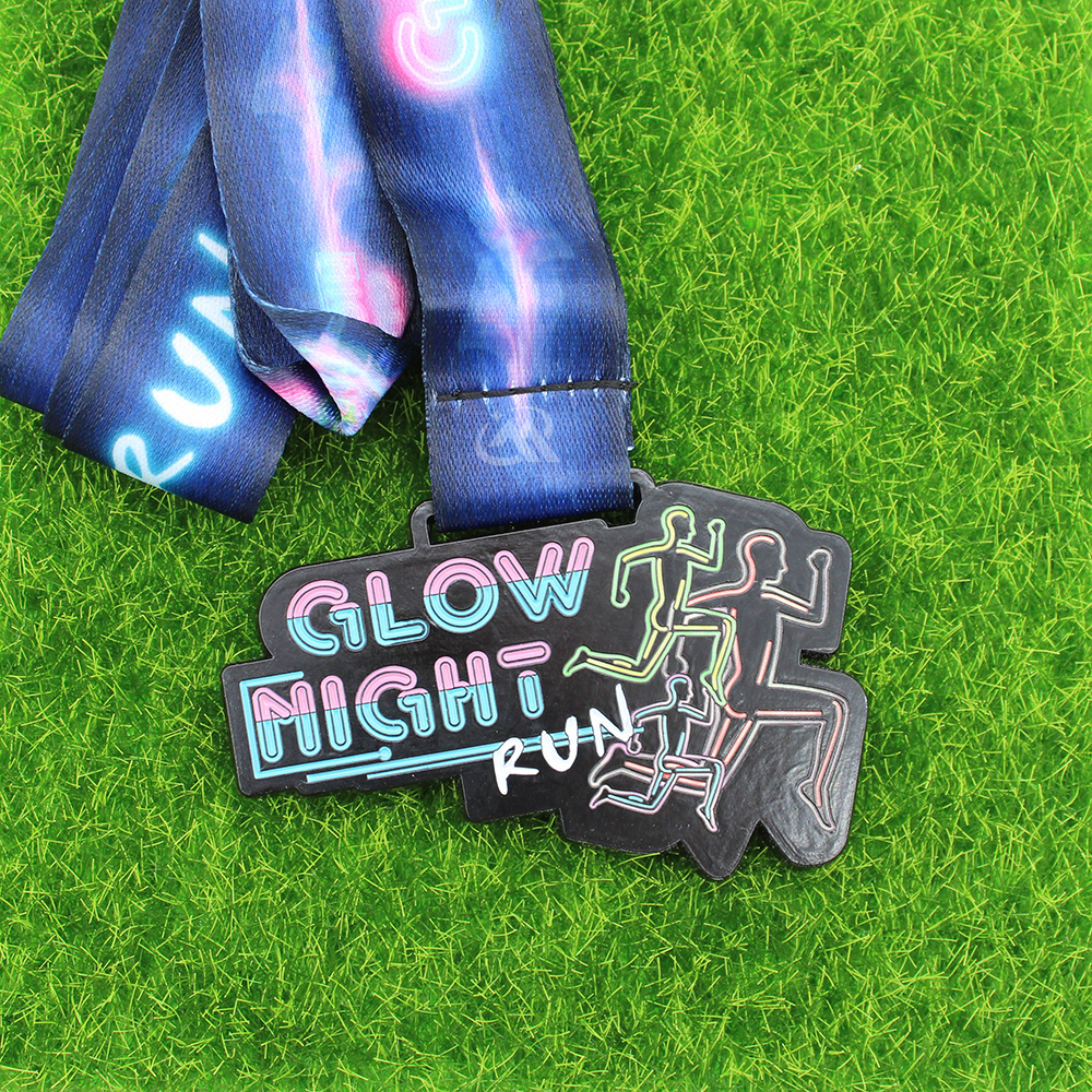 Custom Glow in the dark race medals