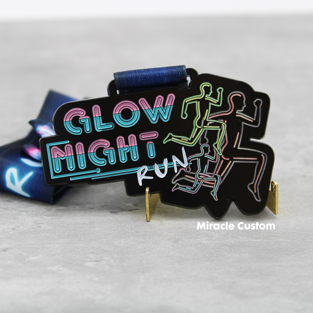 Custom Glow in the dark race medals