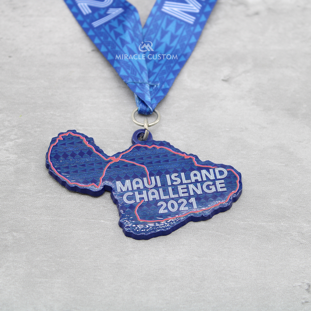 Custom maui island challenge 2021 Race Medals