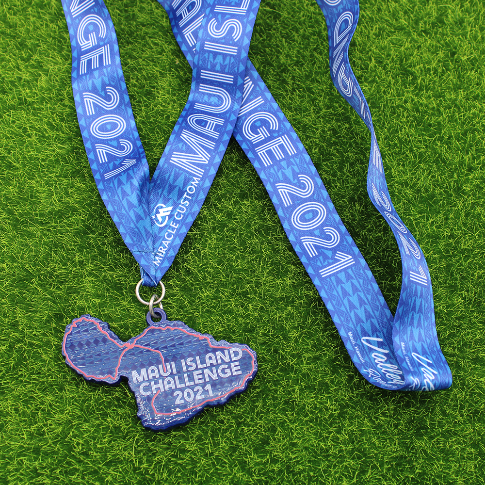 Custom maui island challenge 2021 Race Medals