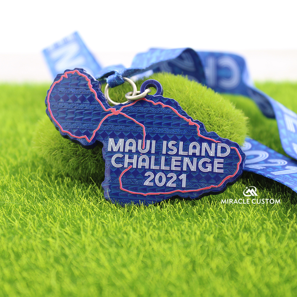 Custom maui island challenge 2021 Race Medals