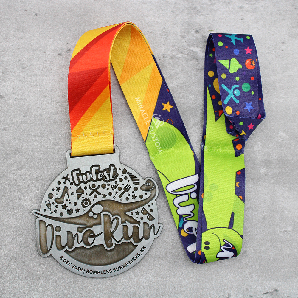 Custom FunFest Dino Run Finisher Medals