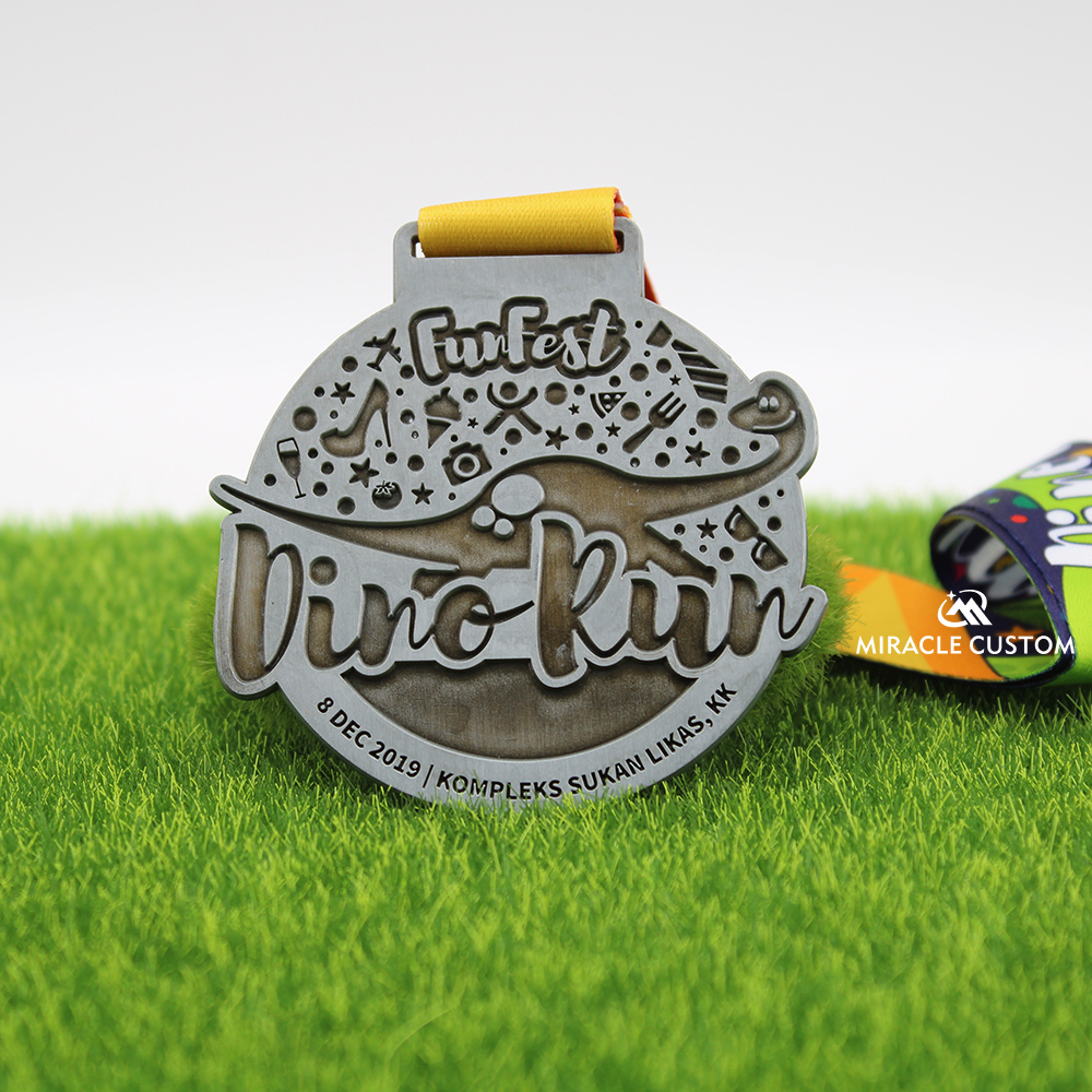 Custom FunFest Dino Run Finisher Medals