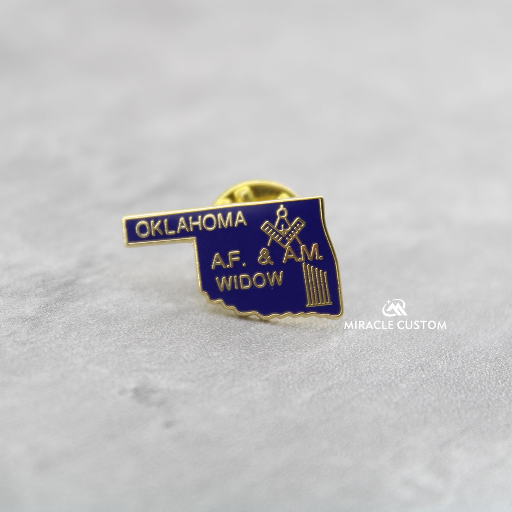 Custom epoxy dome lapel pins feature your color process printed