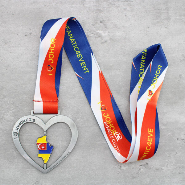 Custom I Love Johor Run 2019 Spin Medals