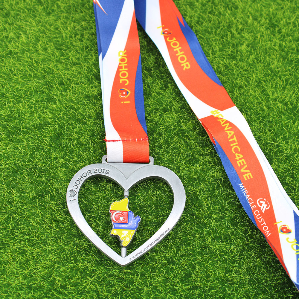 Custom I Love Johor Run 2019 Spin Medals