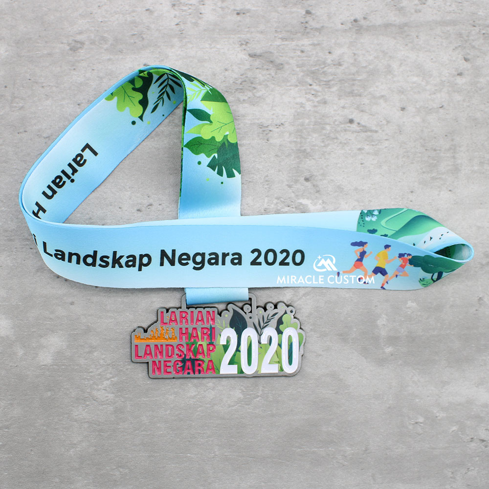 Custom Larian Landskap Negara 2020 7KM Finisher Medals