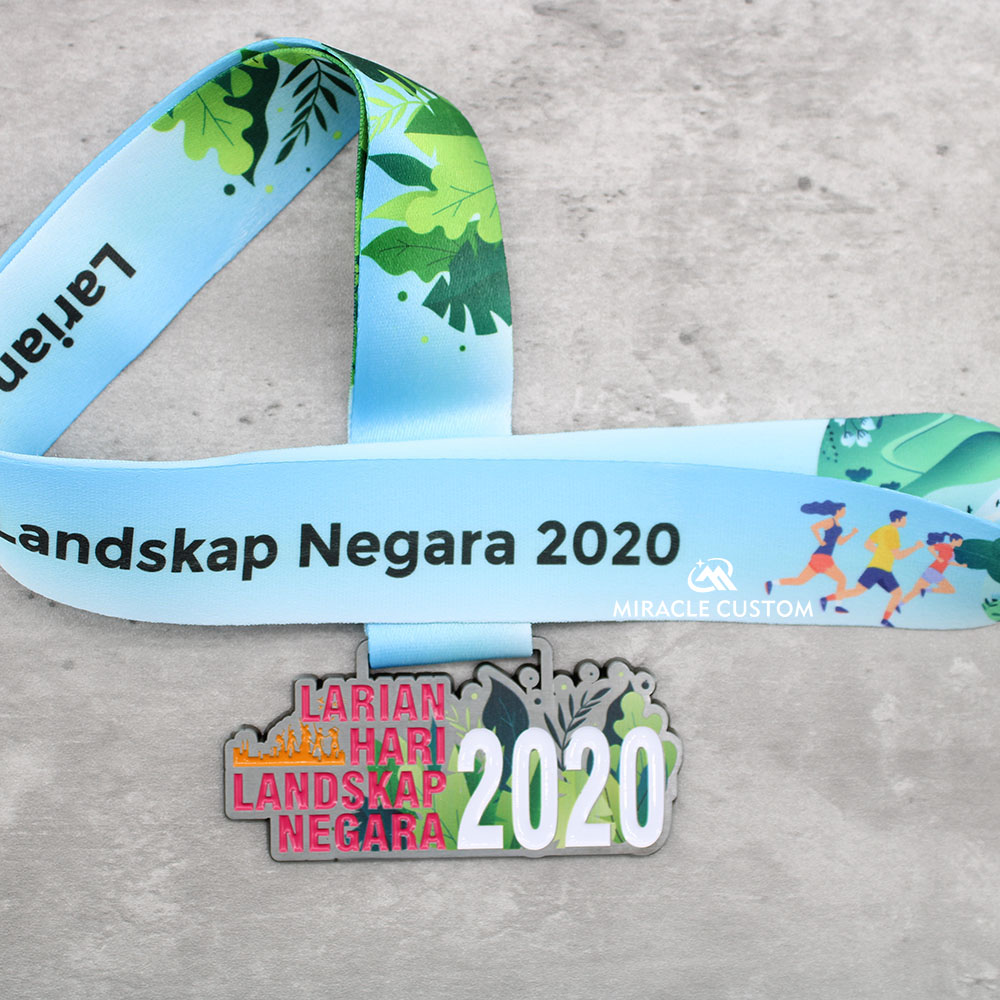 Custom Larian Landskap Negara 2020 7KM Finisher Medals