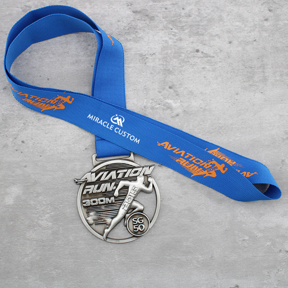 Custom Singapore Aviation Run 300M Finisher Medals