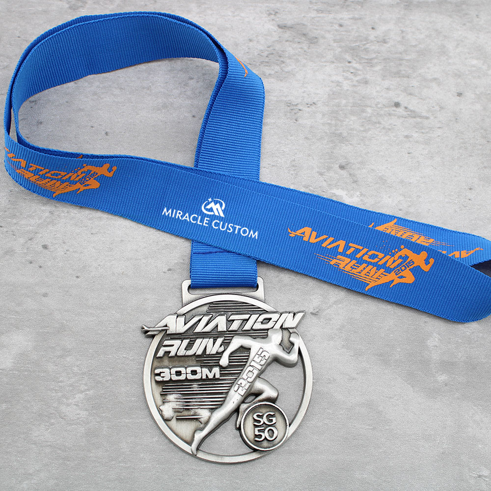 Custom Singapore Aviation Run 300M Finisher Medals