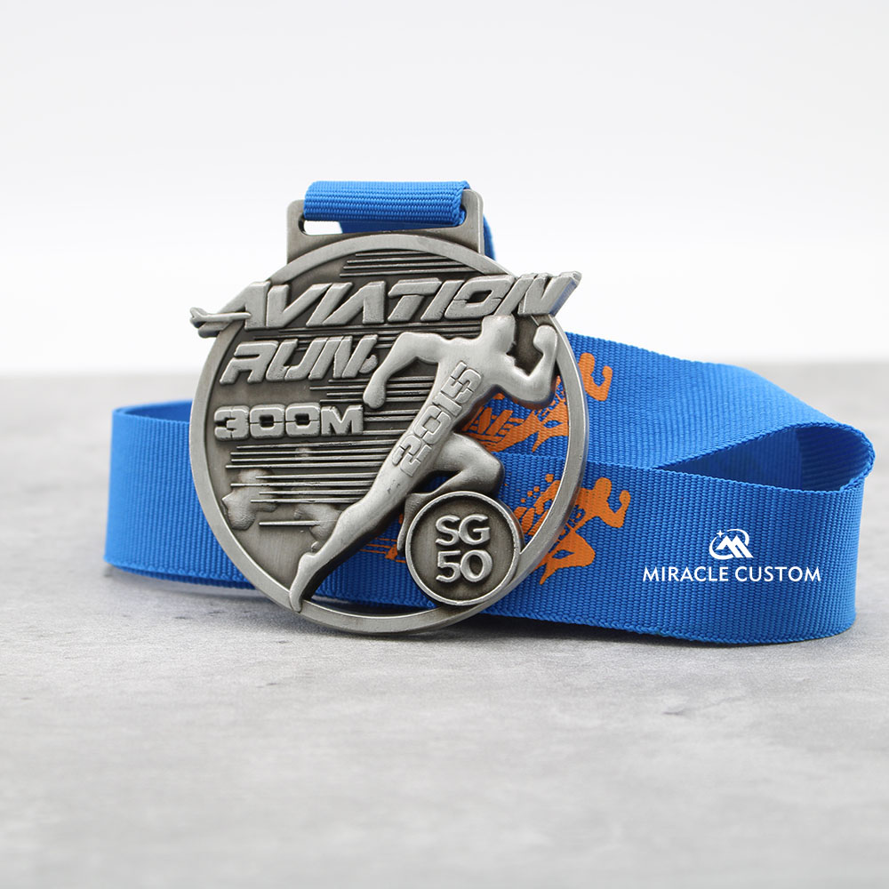 Custom Singapore Aviation Run 300M Finisher Medals